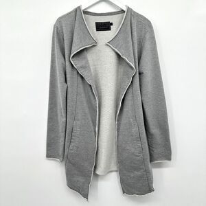 Bleecker Mercer Open Front Jacket Cardigan Mens Size Large‎ Gray Pockets